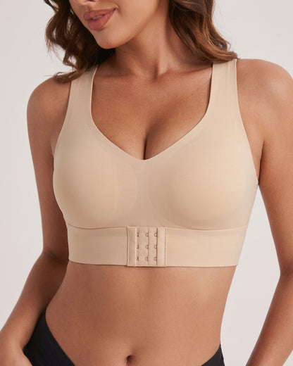 Shaping Posture Corrector Push-up Bra Women Seamless Wireless Underwear Front Button Bra Back Support Underwire Sport Bra Yoga